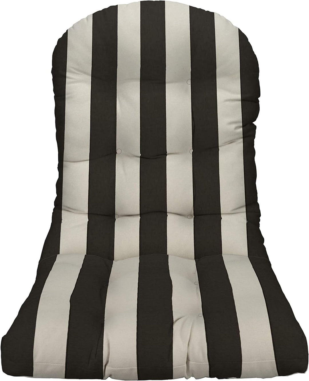 Tufted Adirondack Cushion | 42.5” H x 21” W | Black & White Stripe | SUMMER FLASH SALE - RSH Decor