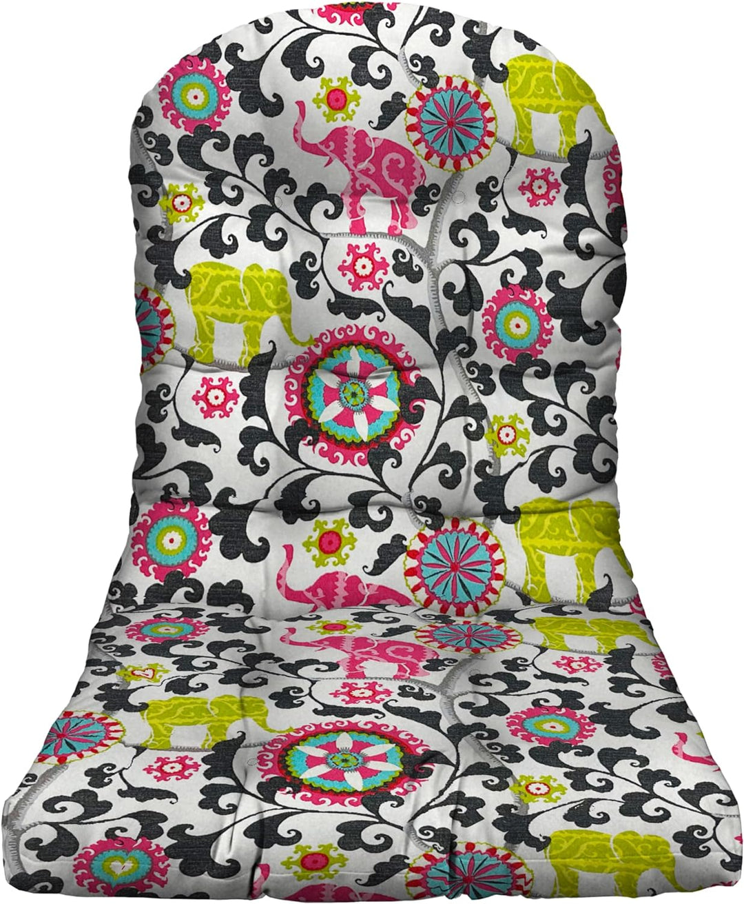 Tufted Adirondack Cushion | 42.5” H x 21” W | Pink Elephant Bohemian | SUMMER FLASH SALE - RSH Decor