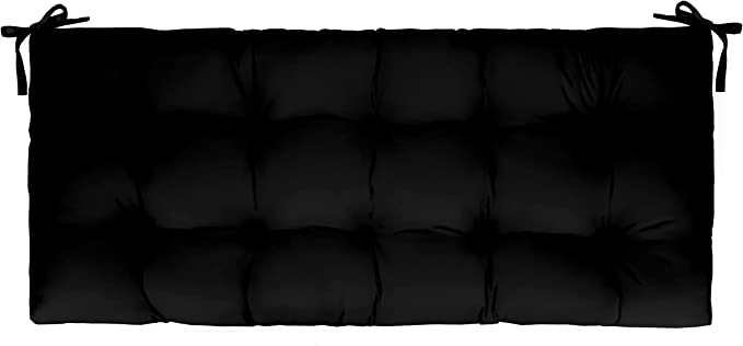 Tufted Bench Cushion with Ties, 36" x 14", Solid Colors