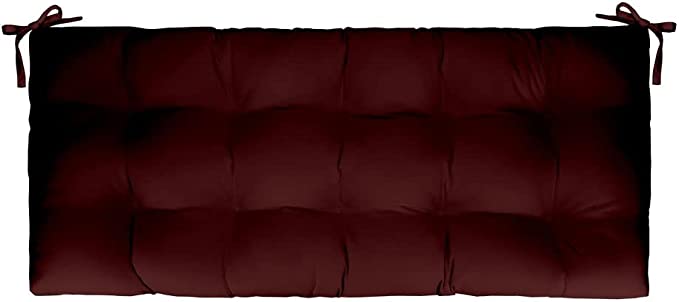 Tufted Bench Cushion with Ties, 36" x 14", Solid Colors
