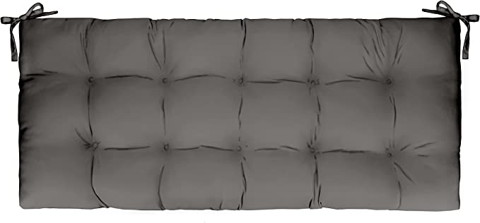 Tufted Bench Cushion with Ties, 36" x 14", Solid Colors