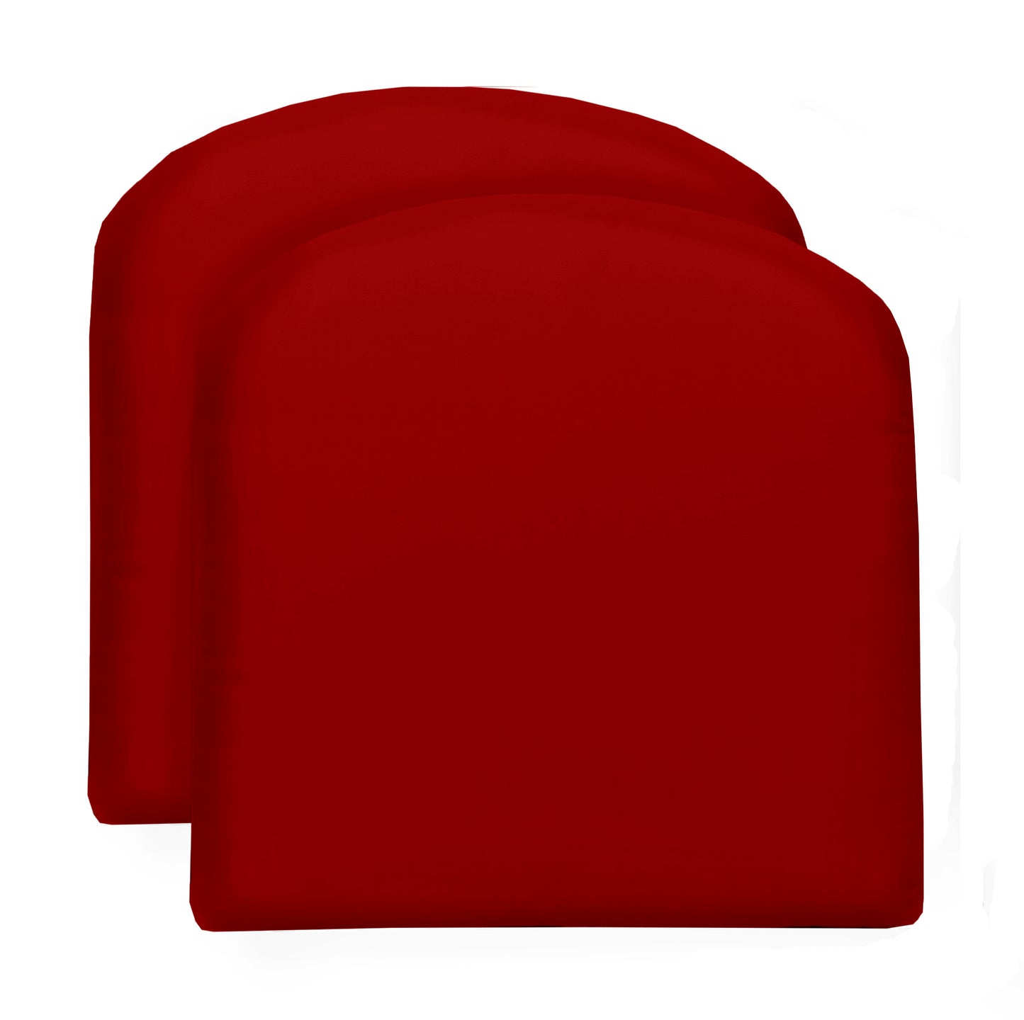 2 U-Shape Foam Wicker Seat Cushions Set, Solid Colors, Regular