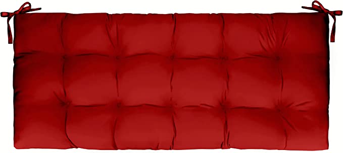Tufted Bench Cushion with Ties, 36" x 14", Solid Colors
