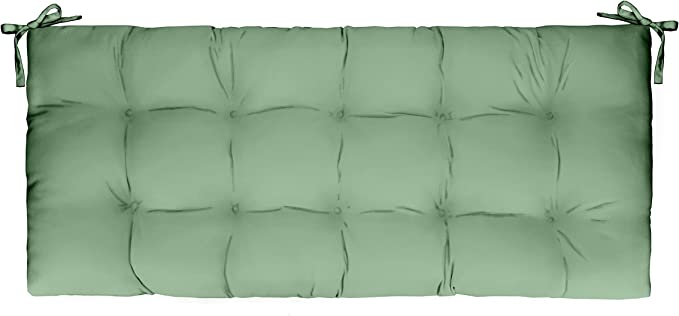 Tufted Bench Cushion with Ties, 36" x 14", Solid Colors