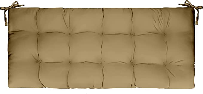 Tufted Bench Cushion with Ties, 36" x 14", Solid Colors