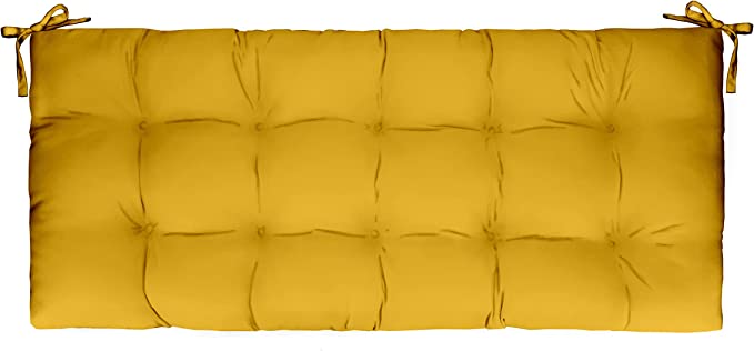 Tufted Bench Cushion with Ties, 36" x 14", Solid Colors