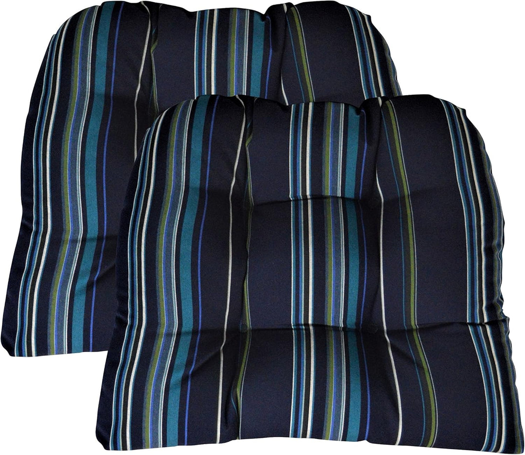 2 U - Shape Wicker Seat Cushions Set | Tufted | Sunbrella Patterns - RSH Decor