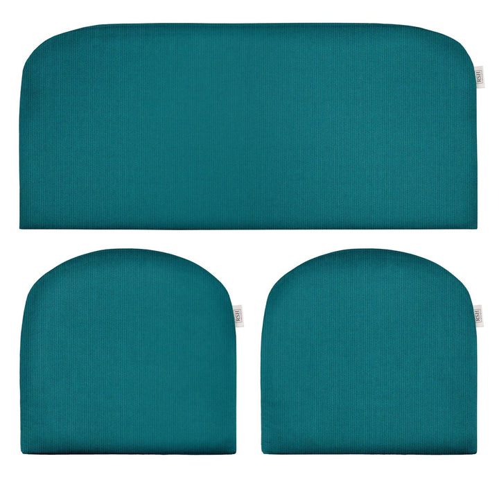 3 Piece Wicker Cushion Set | Foam | Sunbrella Solids - RSH Decor