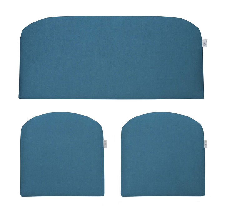 3 Piece Wicker Cushion Set | Foam | Sunbrella Solids - RSH Decor