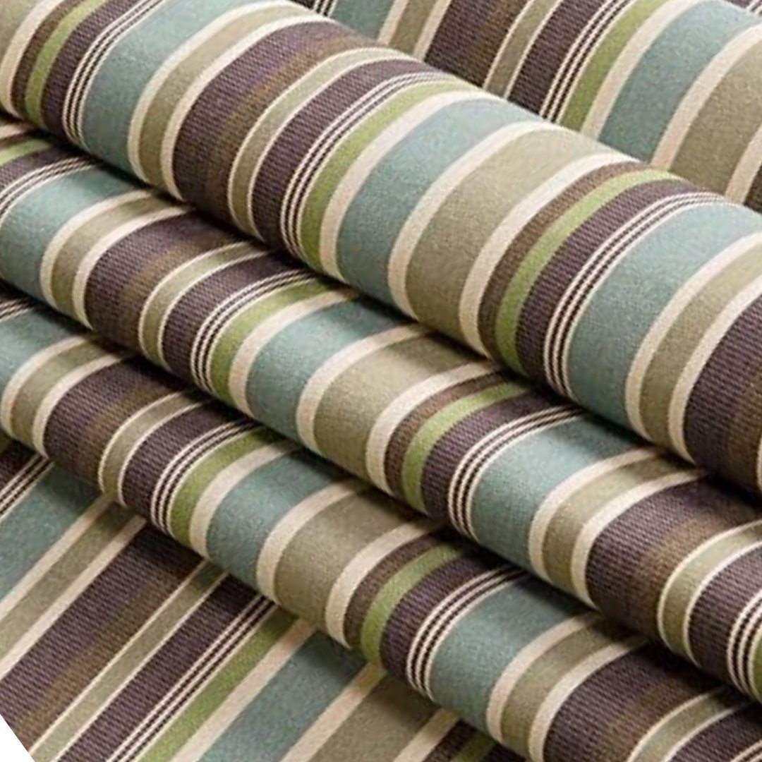 3 Piece Wicker Cushion Set | Tufted | Sunbrella Stripes - RSH Decor