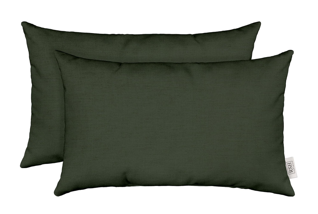 RSH DECOR: Sunbrella Play Jumbo Lumbar Pillows Set of 2 | 26" x 16" | Water and Fade-Resistant Performance Fabric | Outdoor Pillow Covers with Down-Alternative Inserts | Play Jungle