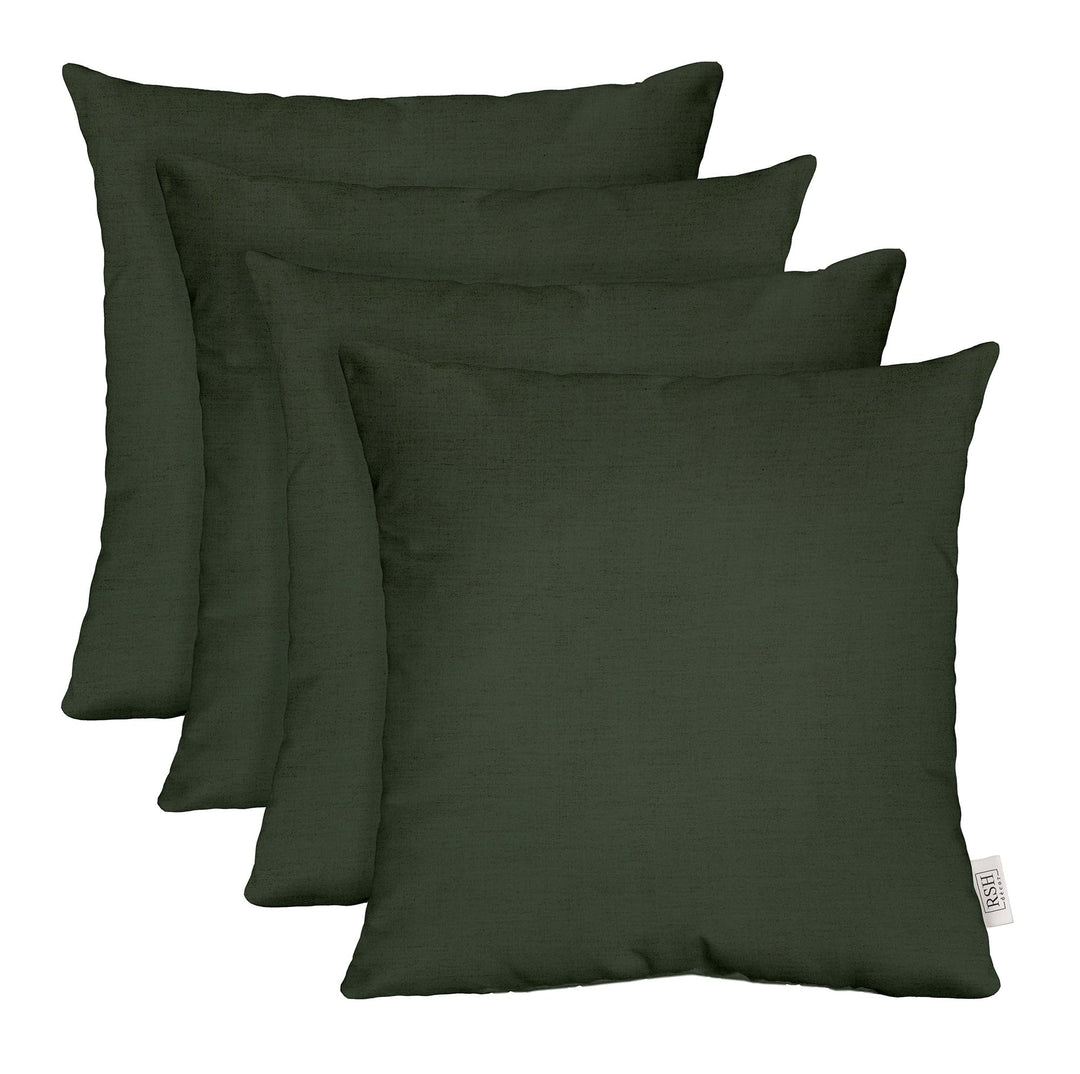 RSH DECOR: Sunbrella Play Square Throw Pillows Set of 4 | 17" x 17" | Water and Fade-Resistant Performance Fabric | Outdoor Pillow Covers with Down-Alternative Inserts | Play Jungle