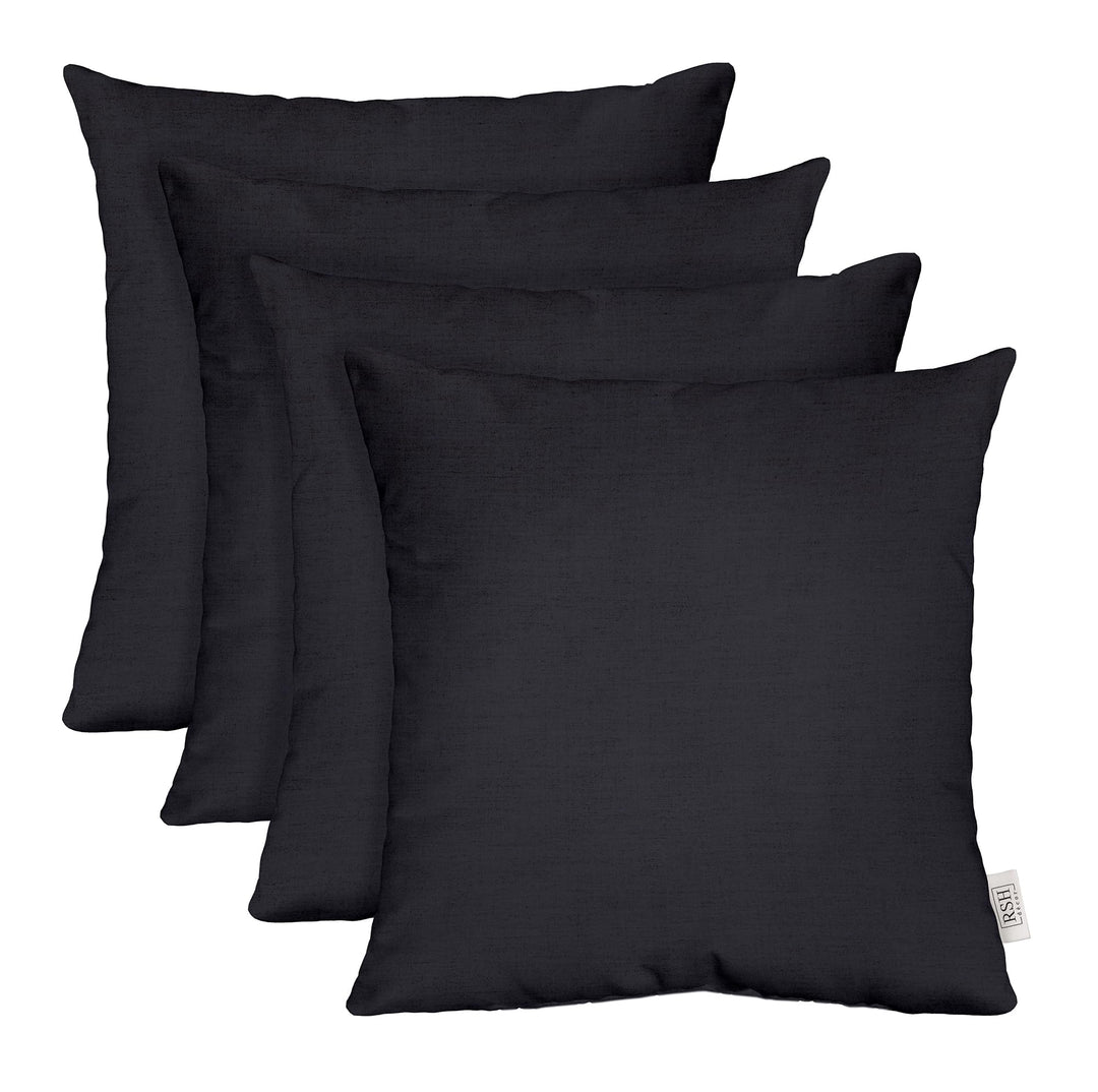 RSH DECOR: Sunbrella Play Square Throw Pillows Set of 4 | 24" x 24" | Water and Fade-Resistant Performance Fabric | Outdoor Pillow Covers with Down-Alternative Inserts | Play Navy