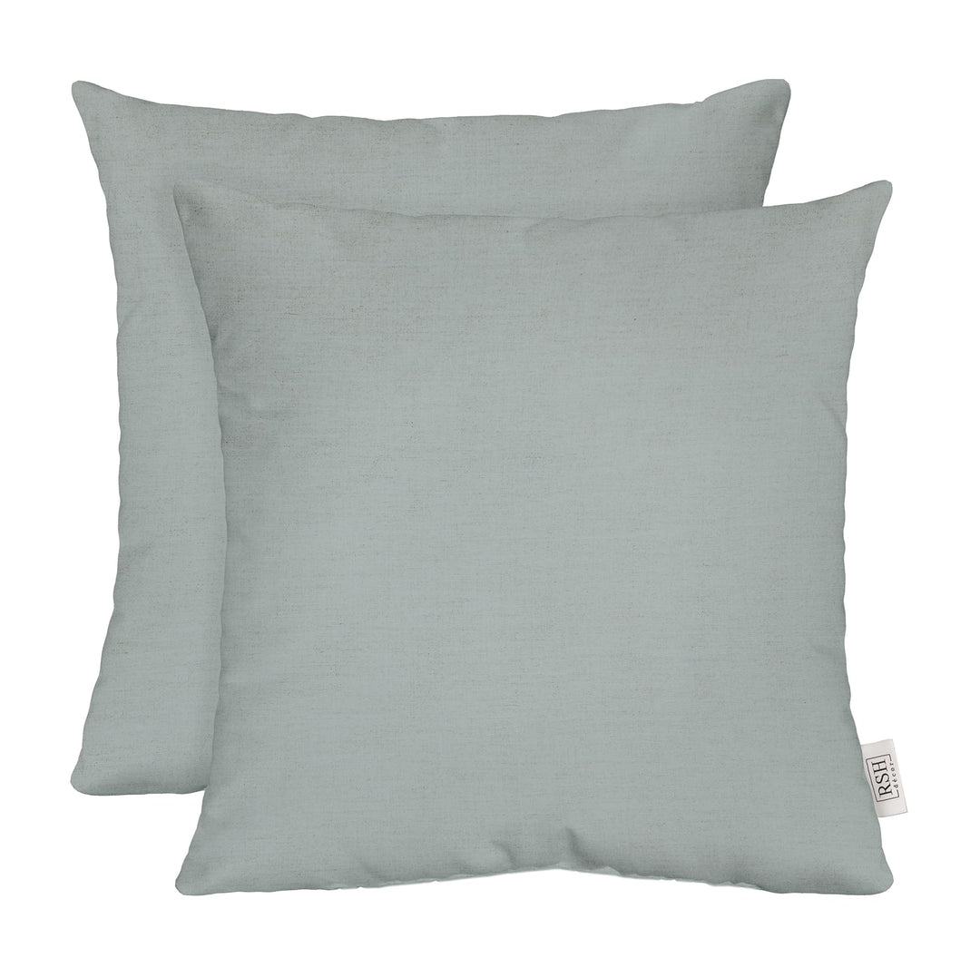 RSH DECOR: Sunbrella Play Square Throw Pillows Set of 2 | 20" x 20" | Water and Fade-Resistant Performance Fabric | Outdoor Pillow Covers with Down-Alternative Inserts | Play Sky