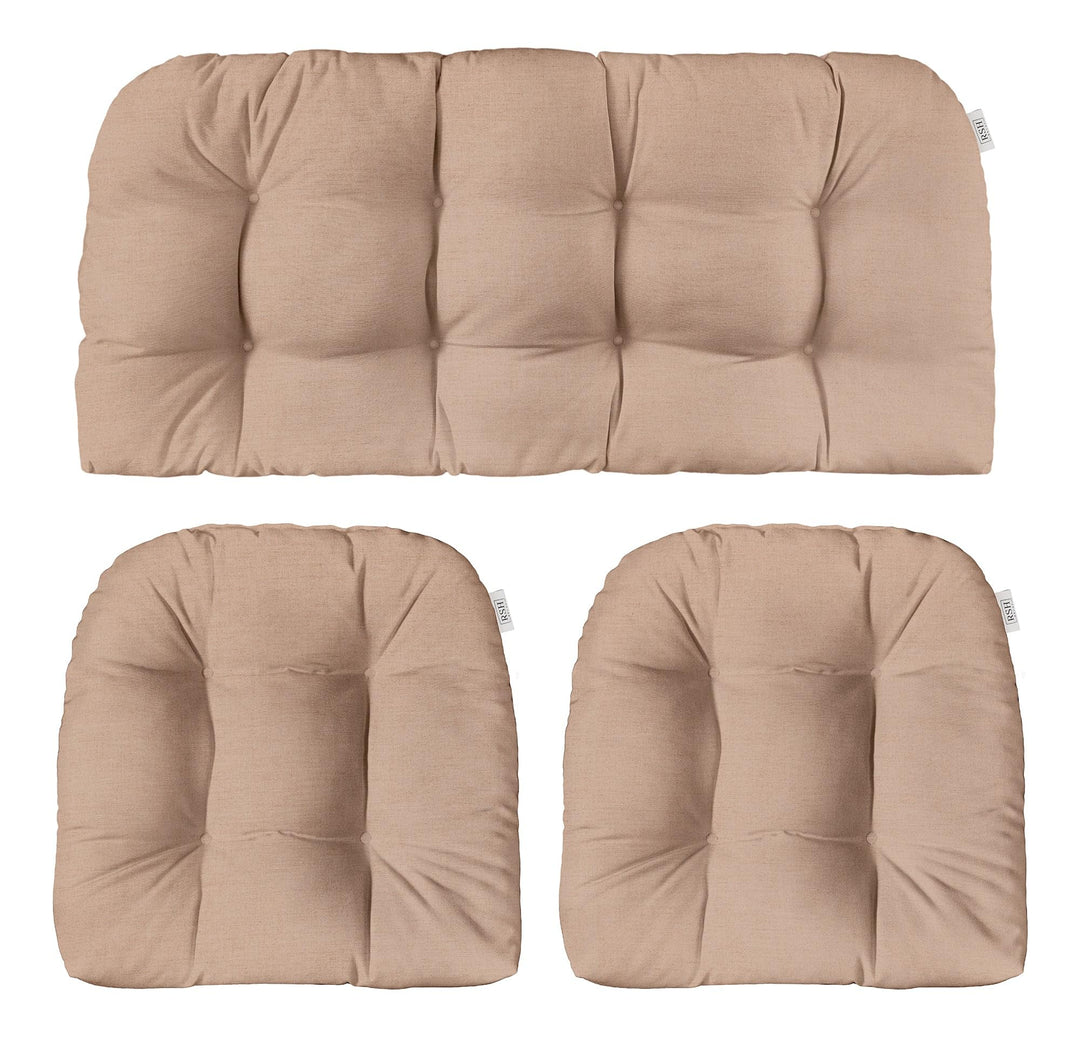 RSH DÉCOR: Sunbrella Play 41x19 Wicker 3 Piece Tufted