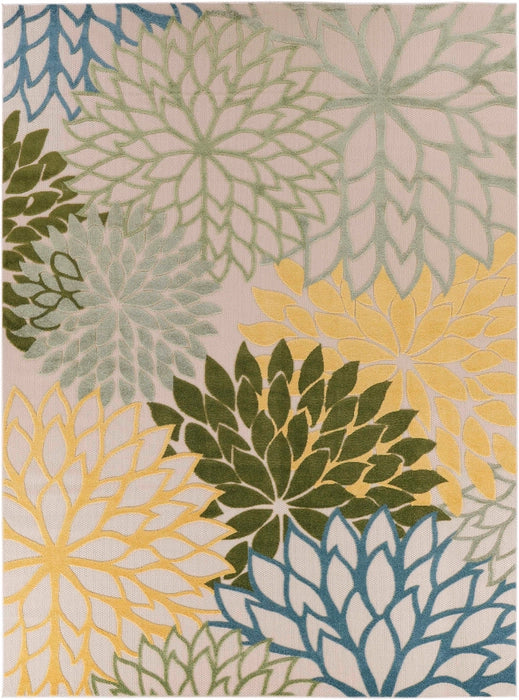 Nourison Rug Aloha ALH05 Green Multicolor Area Rug