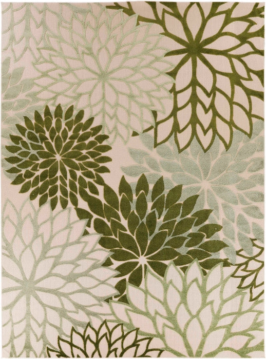 Nourison Rug Aloha ALH05 Ivory Green Area Rug