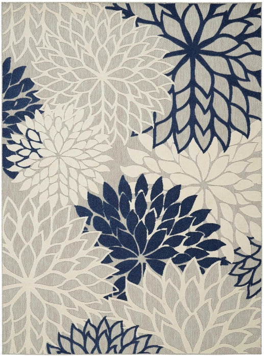 Nourison Rug Aloha ALH05 Ivory Navy Area Rug