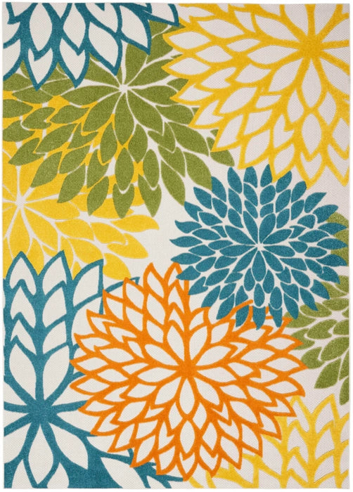 Nourison Rug Aloha ALH05 Turquoise Multicolor Area Rug