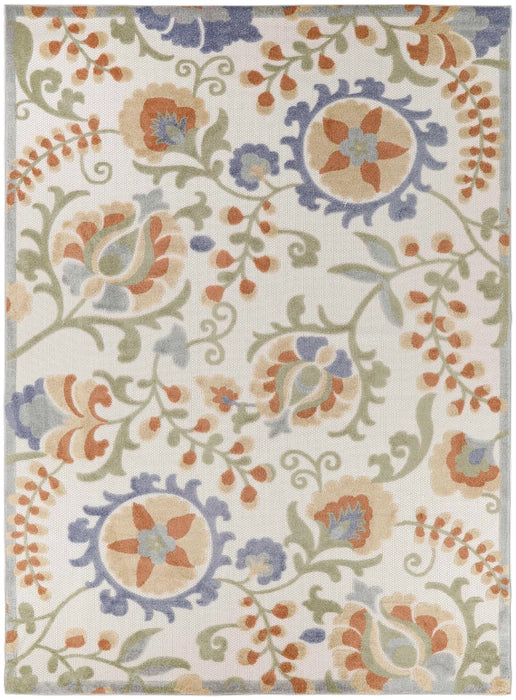 Nourison Rugs Aloha ALH17 Ivory Blue Area Rug