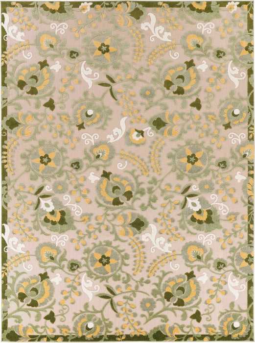 Nourison Rugs Aloha ALH17 Ivory Green Area Rug