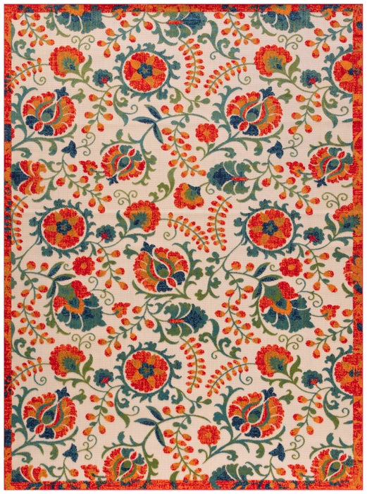 Nourison Rugs Aloha ALH17 Red Multicolor Area Rug