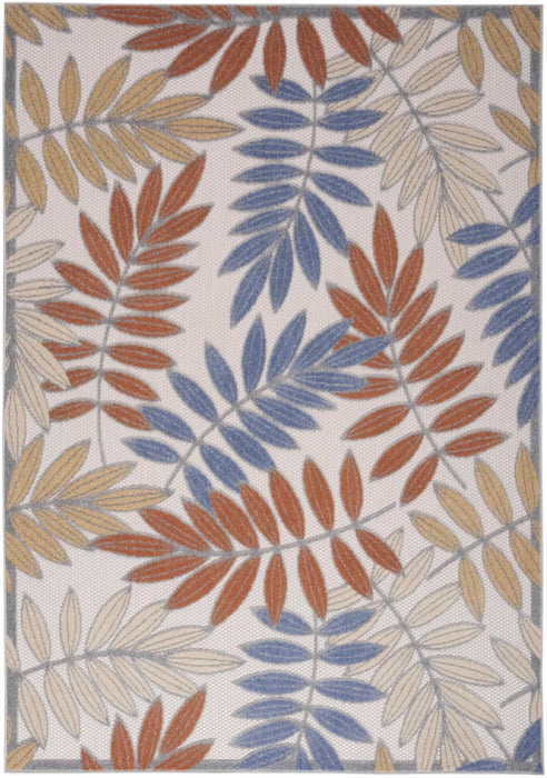 Nourison Rugs Aloha ALH18 Blue Mocha Area Rug