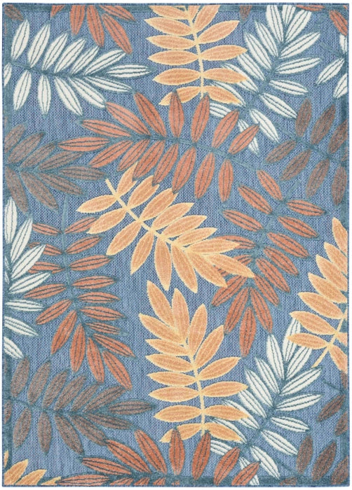 Nourison Rugs Aloha ALH18 Blue Rose Area Rug