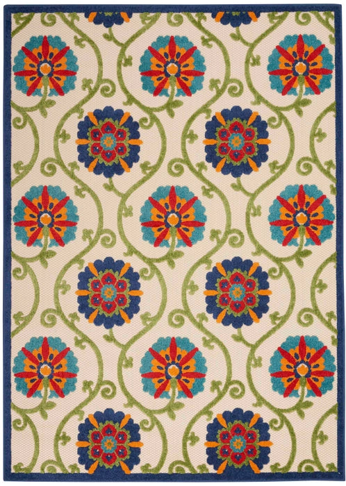 Nourison Rugs Aloha ALH19 Blue Multicolor Area Rug