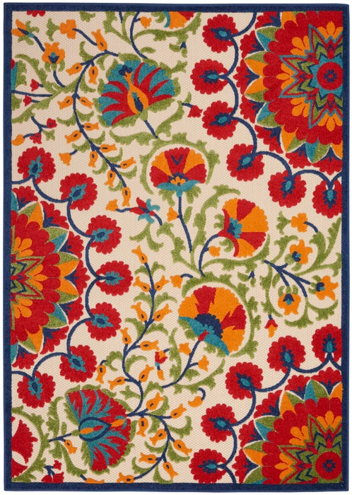 Nourison Rugs Aloha ALH20 Red Multicolor Area Rug