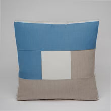 Sunbrella Window Box Pillow in Air Blue/Flax