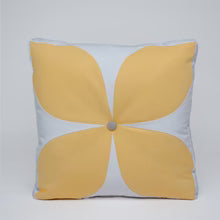 Sunbrella Flower Pillow in Buttercup/Flax
