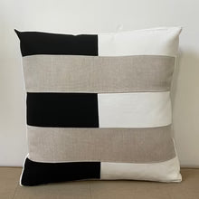Sunbrella Tiles Pillow in Flax/Black
