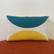 Sunbrella Eclipse Lumbar Pillow in Peacock/Daffodil