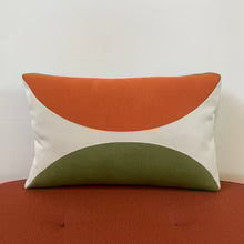 Sunbrella Eclipse Lumbar Pillow in Cayenne/Cilantro