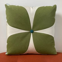 Sunbrella Mod Flower Pillow in Cilantro/Peacock