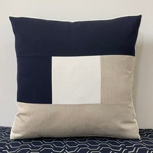 Sunbrella Window Box Pillow in Navy/Flax