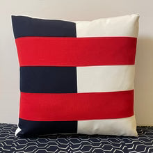 Sunbrella Tiles Pillow in Logo Red/Navy