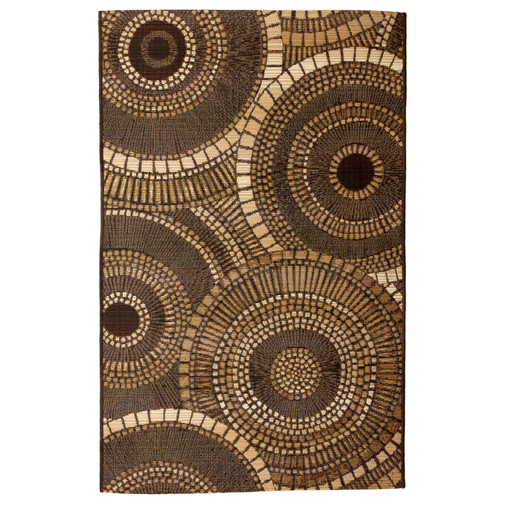 Liora Manne Marina Circles Indoor/Outdoor Rug | Brown