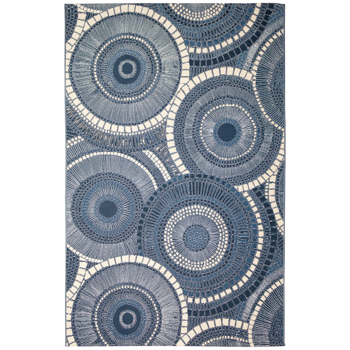 Liora Manne Marina Circles Indoor/Outdoor Rug | Delft