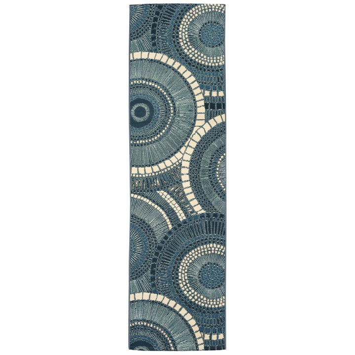 Liora Manne Marina Circles Indoor/Outdoor Rug | Delft