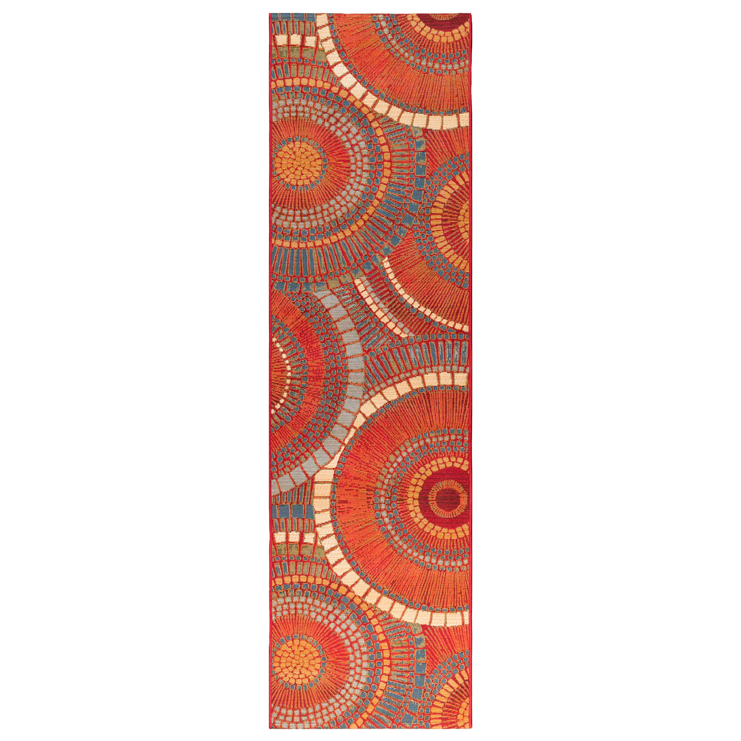 Liora Manne Marina Circles Indoor/Outdoor Rug | Saffron