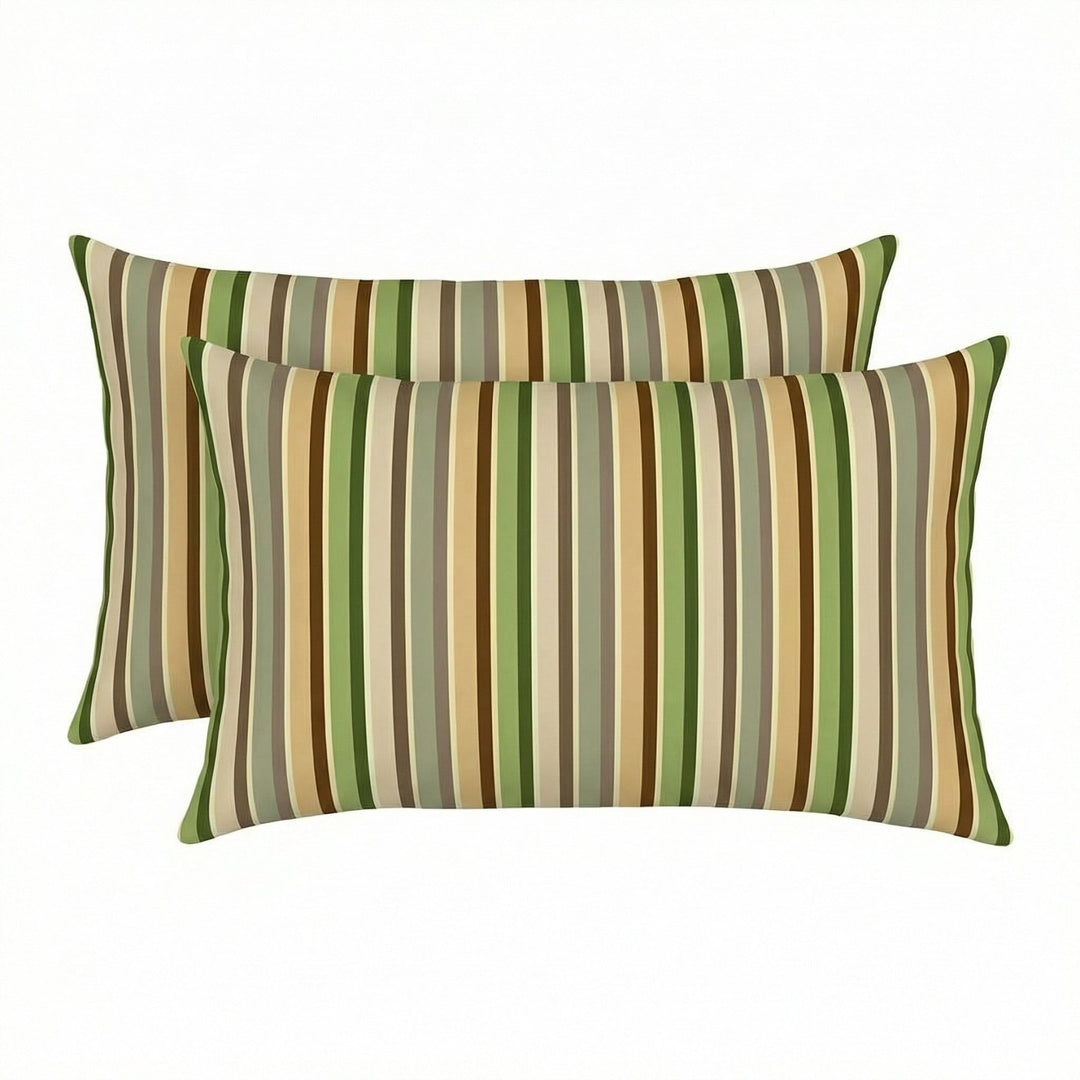 Designer Select Stripes Set of 2 Lumbar Throw Pillows - RSH Decor