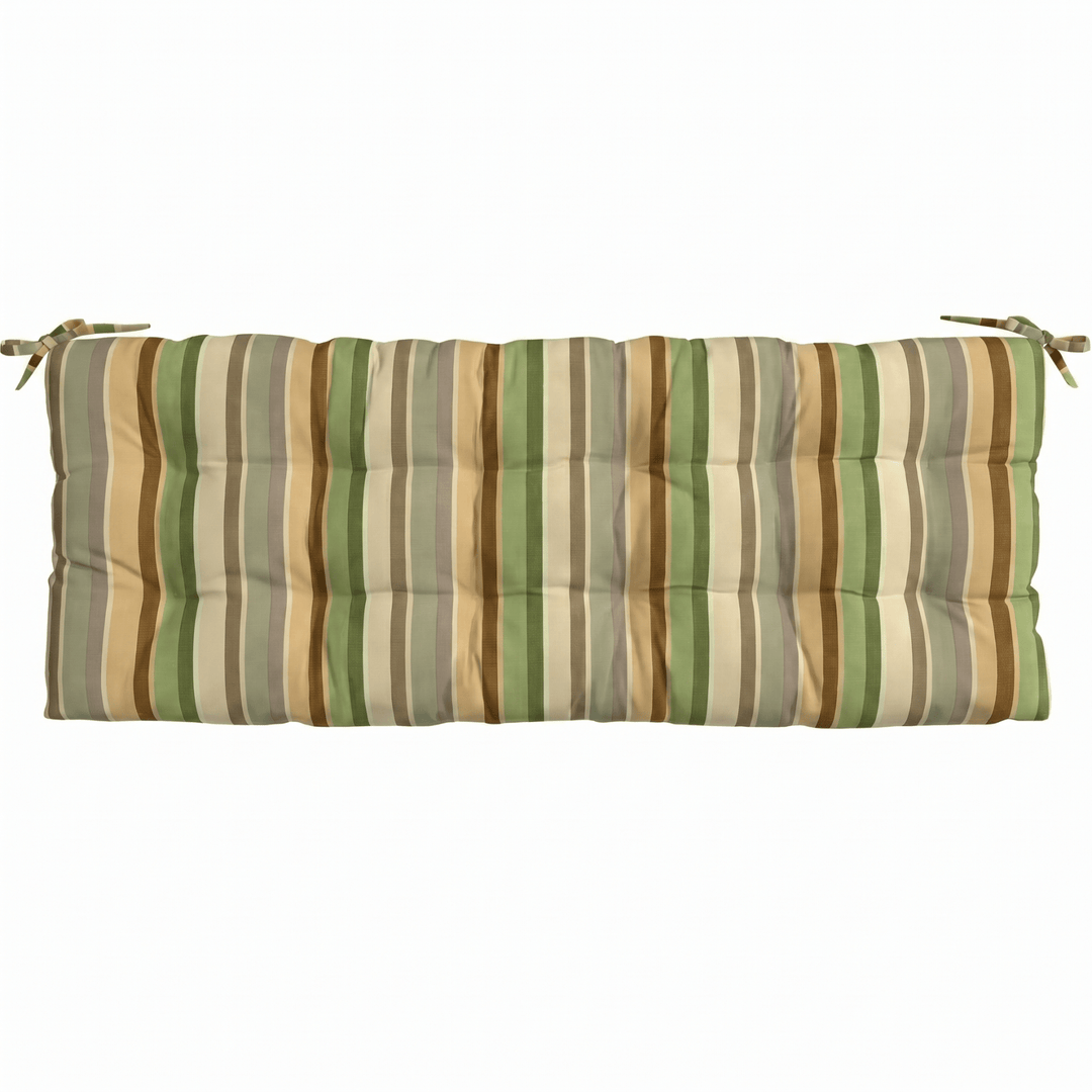 Designer Select Stripes Tufted Bench Cushion with Ties - RSH Decor