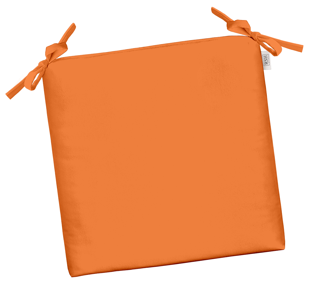 Sunbrella Canvas Oranges 2" Foam Dining Chair Cushion