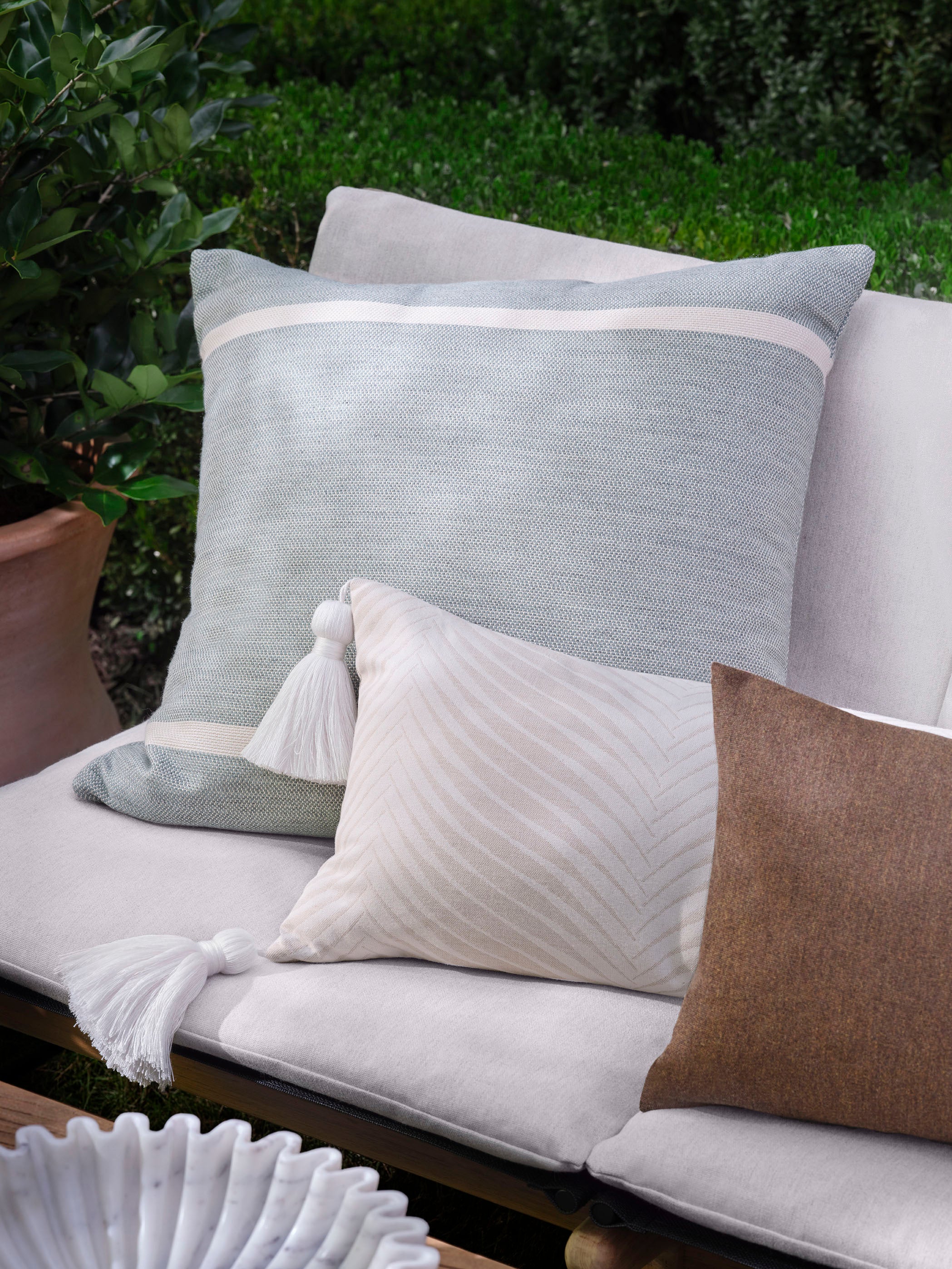 White company outdoor cushions store