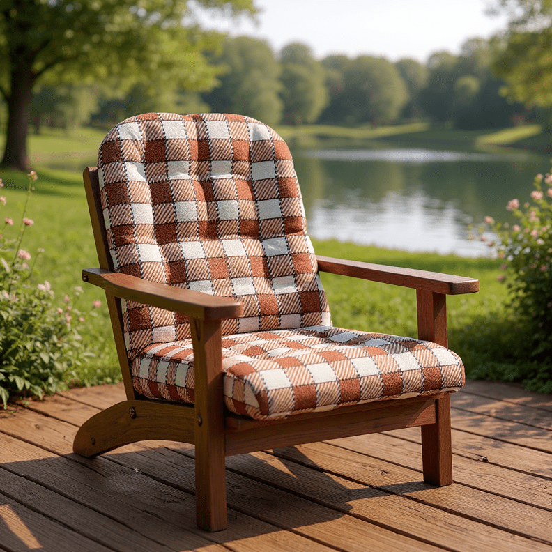Adirondack Chair Cushion | Tufted | Sunbrella Orange & Purple Collection - RSH Decor