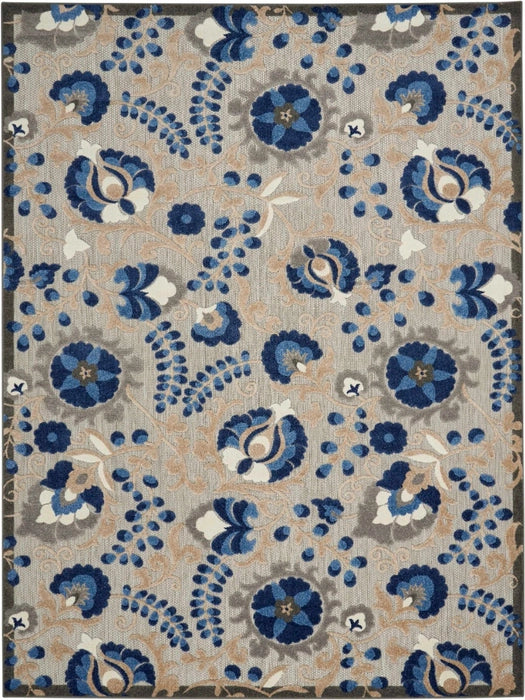 Nourison Rugs Aloha ALH17 Natural Blue Area Rug