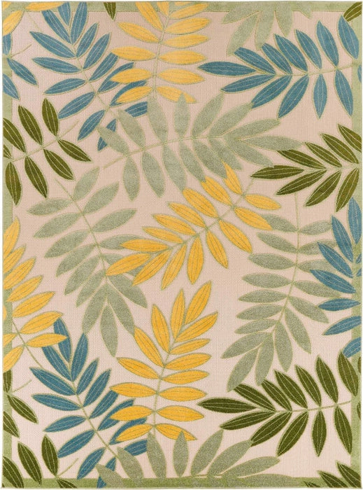 Nourison Rugs Aloha ALH18 Green Multicolor Area Rug