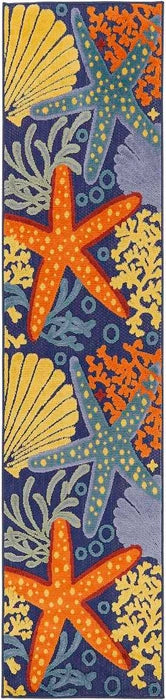 Nourison Rugs Aloha ALH28 Blue Multicolor Area Rug